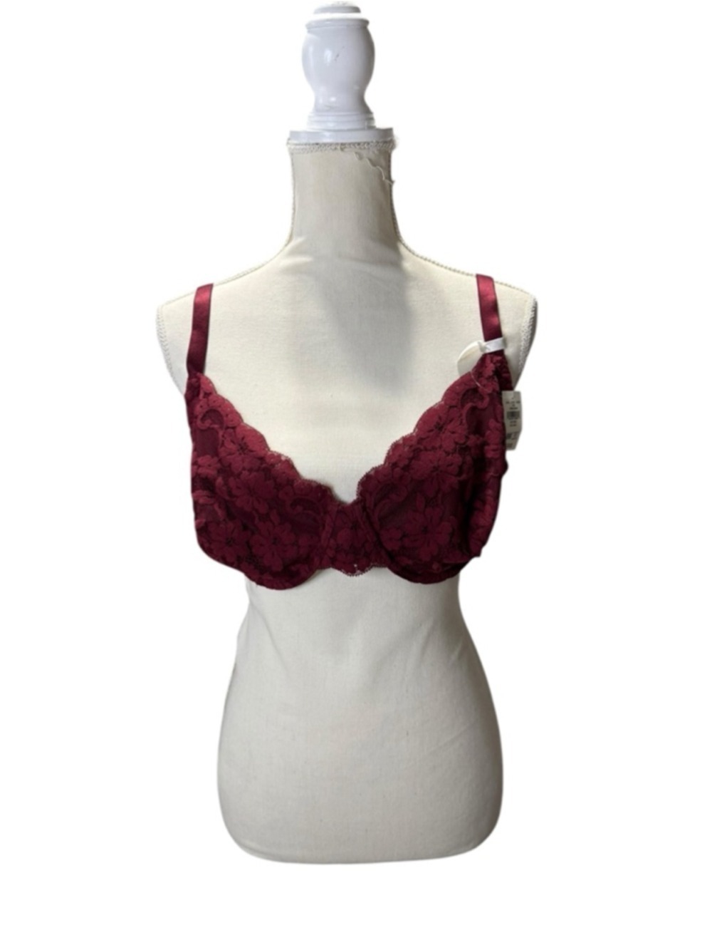 Women's Aerie Burgundy Lace Demi Bra 40C